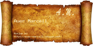 Auer Marcell névjegykártya