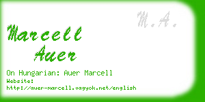 marcell auer business card